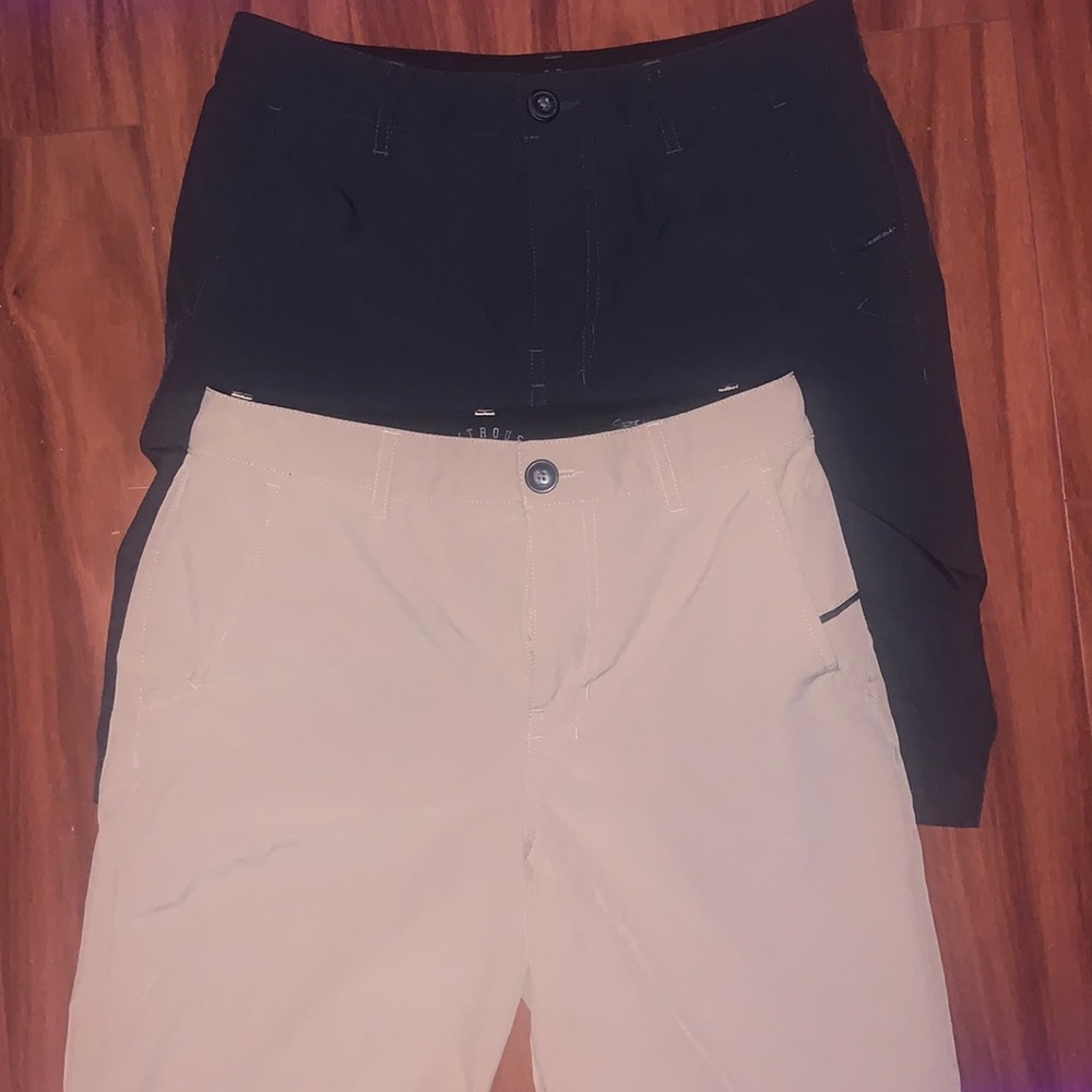 Black size 16 and Tan size 14 Nitrous Black amphibious shorts
